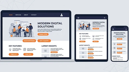Servicio de sitios web para empresas: diseño responsivo, velocidad y SEO técnico